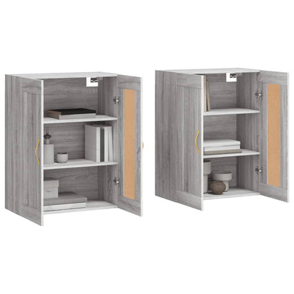 Armarios De Pared 2 Uds Madera De Ingeniería Gris Sonoma_2