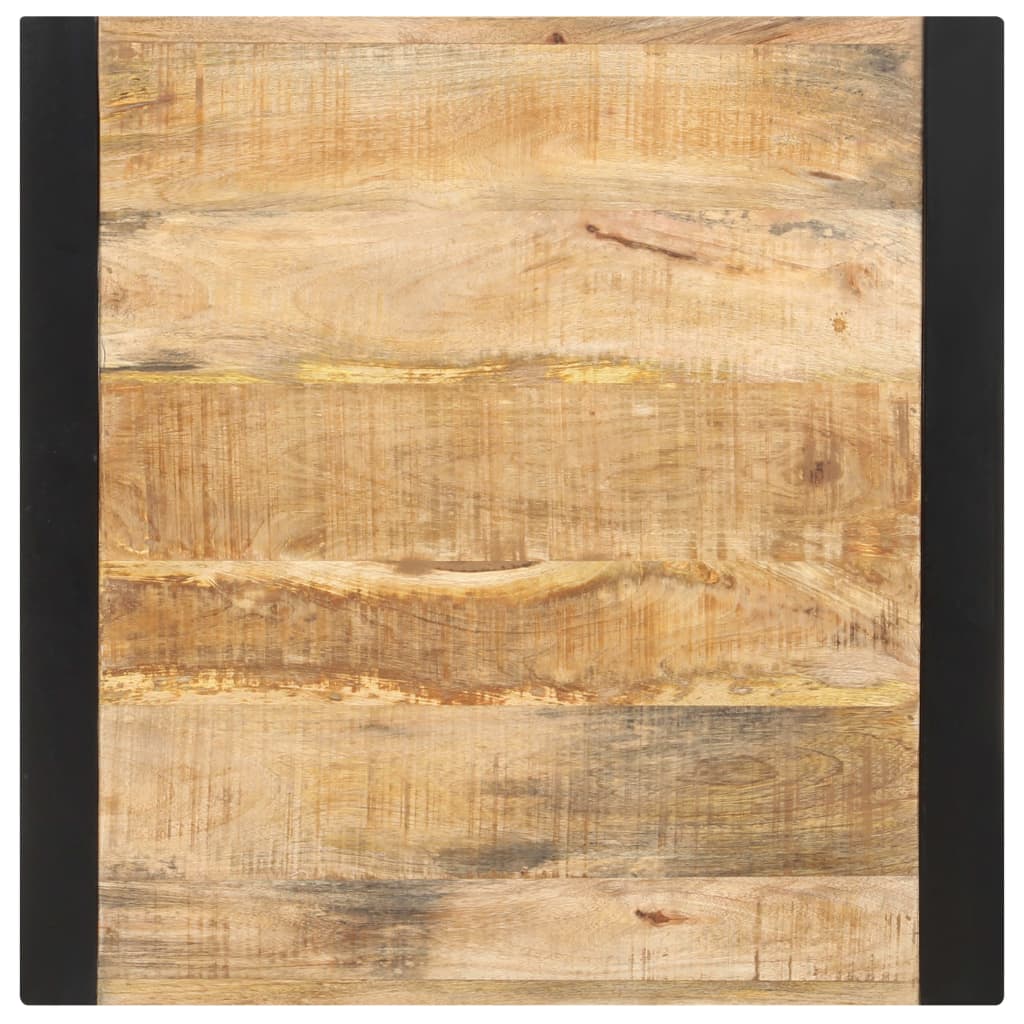 Mesa De Comedor Madera Maciza De Mango Rugosa 60x60x75 Cm_2