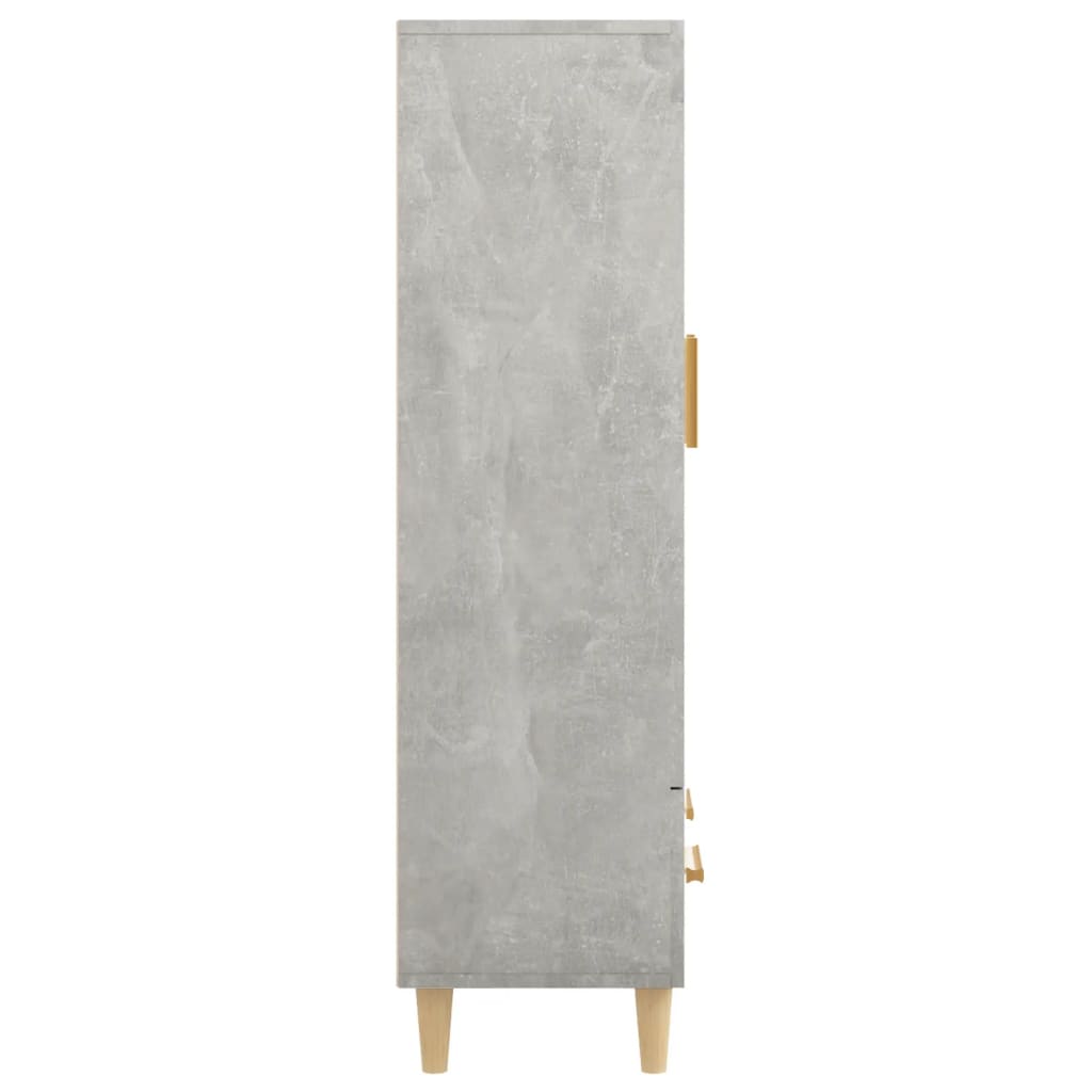 Aparador De Madera Contrachapada Gris Hormigón 70x31x115 Cm / Vetonek_0