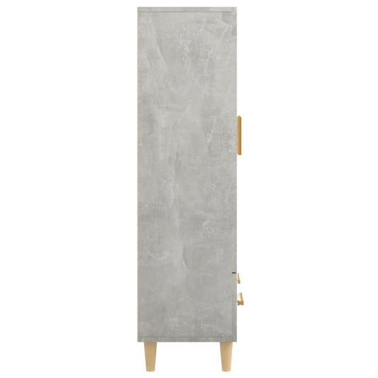 Aparador De Madera Contrachapada Gris Hormigón 70x31x115 Cm / Vetonek_0