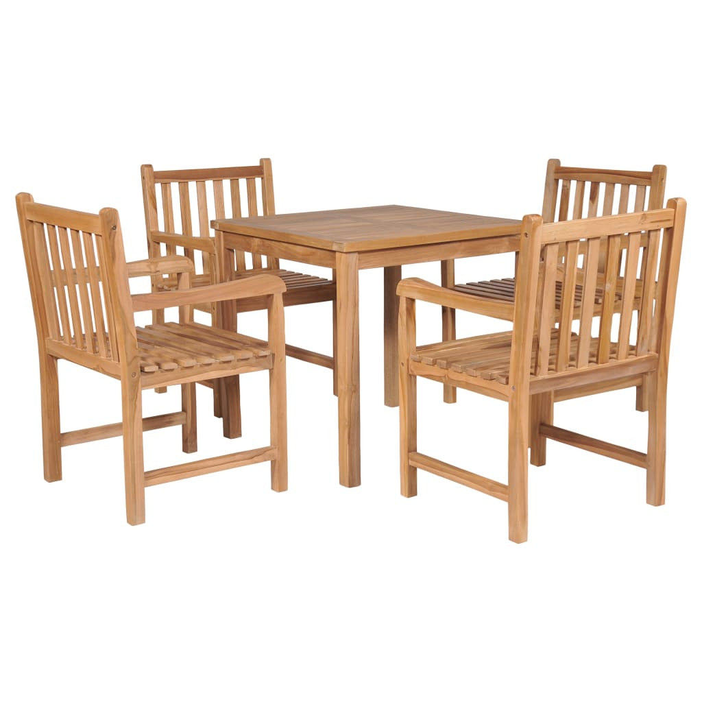 Vidaxl Conjunto De Comedor De Jardín 5 Piezas Madera Maciza De Teca_0