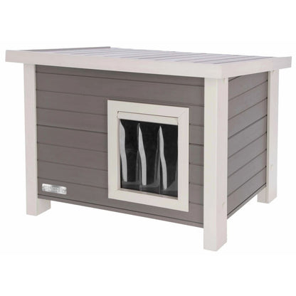 Kerbl Caseta Para Gatos Eco Eli Gris Y Blanco 57x45x43 Cm_0
