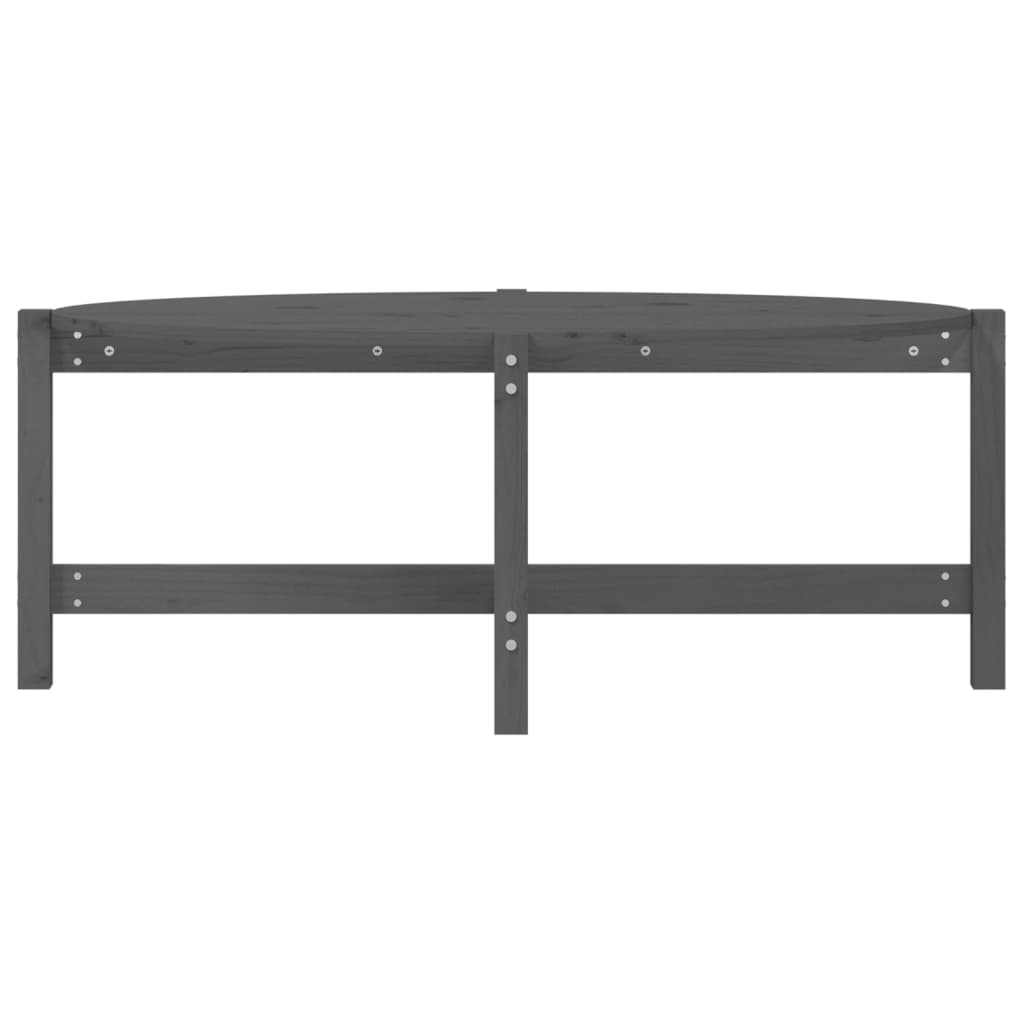 Mesa De Centro De Madera Maciza De Pino Gris 118x63x45 Cm_3
