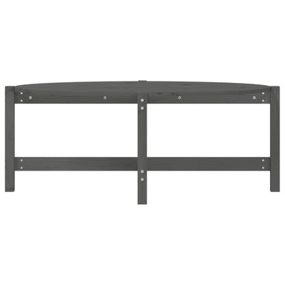 Mesa De Centro De Madera Maciza De Pino Gris 118x63x45 Cm_3