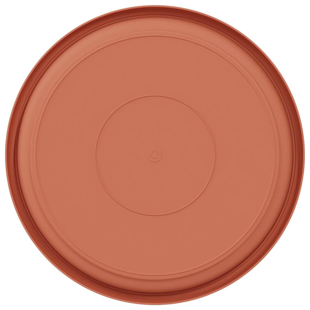 Bandeja Redonda Para Flores 6 Uds. Rojo Ladrillo Ø 27 X 2,5 Cm_5