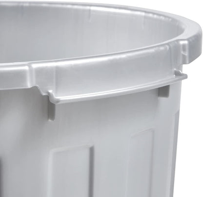 Cubo De Basura / Papelera Polivalente Con Tapa Cerrable, Pequeño, Plástico Resistente (pp), 7 l, Mats, Plateado