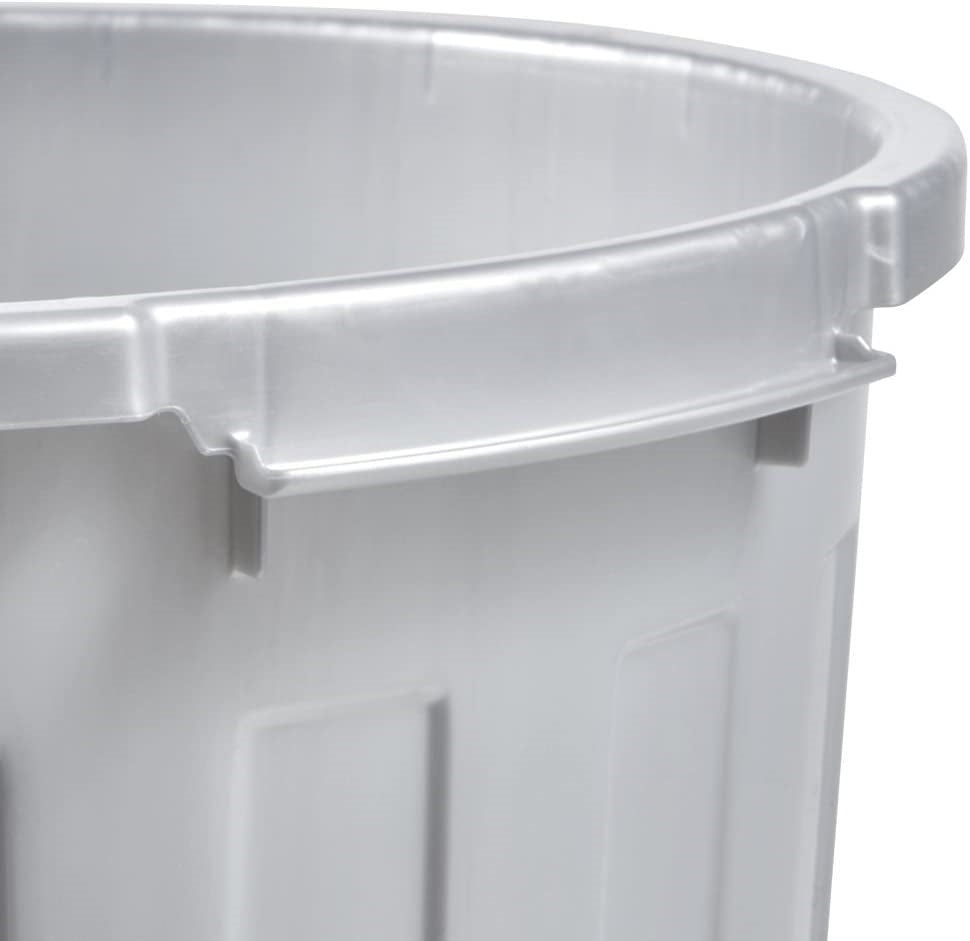 Cubo De Basura / Papelera Polivalente Con Tapa Cerrable, Pequeño, Plástico Resistente (pp), 7 l, Mats, Plateado_2