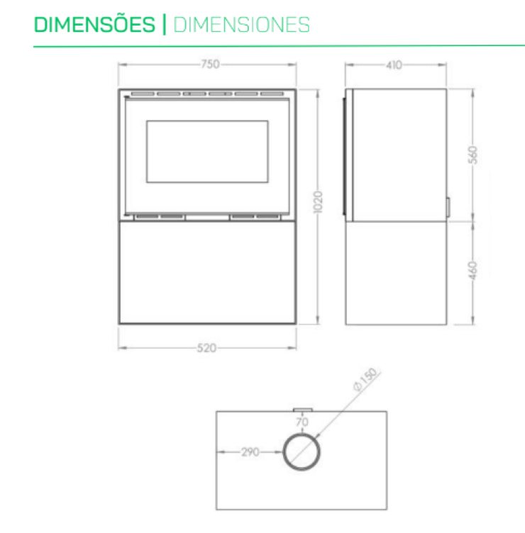 Estufa De Leña Mekka Modelo Eco Box_2