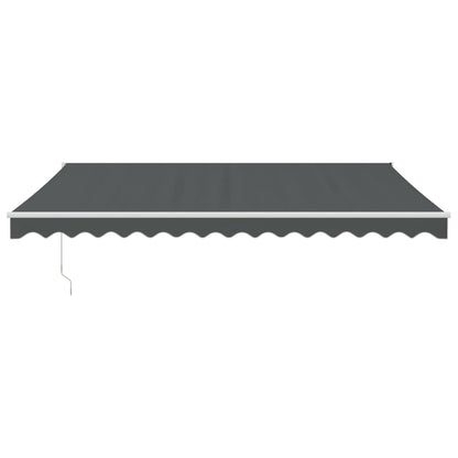 Toldo Retráctil Aluminio Y Tela Gris Antracita 4x3 M_2