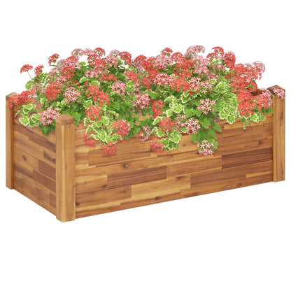 Arriate De Madera Maciza De Acacia 110x60x44 Cm_1
