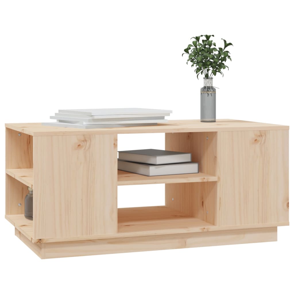 Mesa De Centro De Madera Maciza De Pino 90x49x40,5 Cm_2