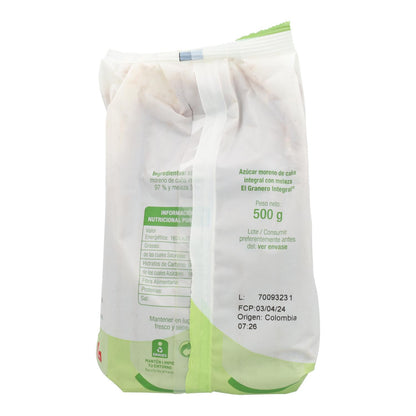 Azúcar Moreno Integral de Caña con Melaza El Granero 500 g