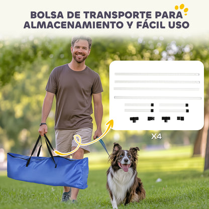 Pawhut Set Entrenamiento Agilidad Perros 4 Vallas De Salto Con Altura Ajustable_5