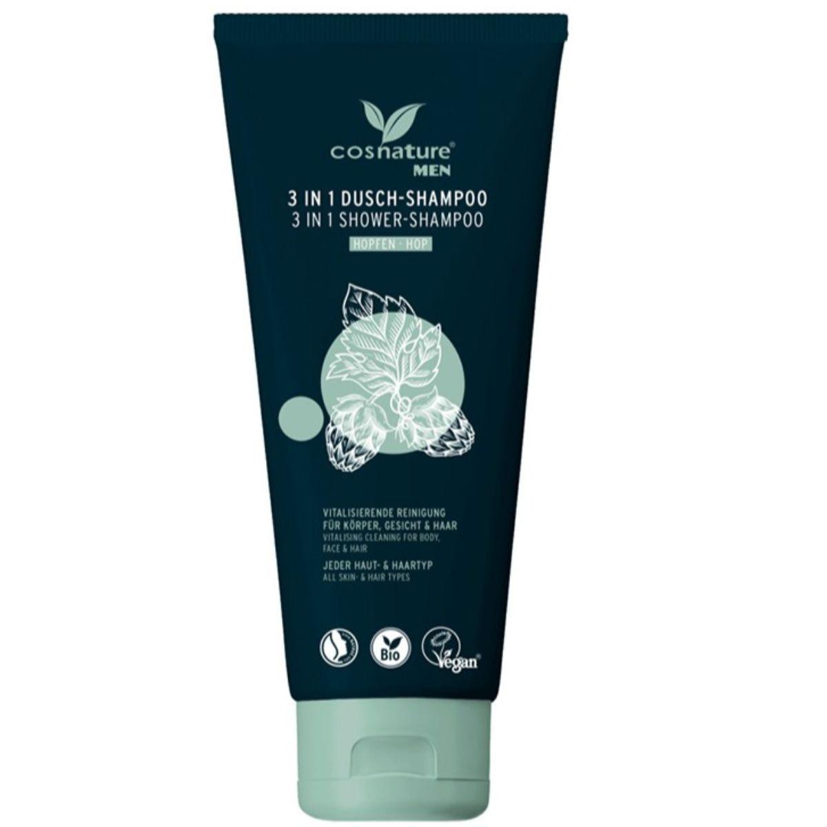 Gel ducha & champú 3 en 1 lúpulo hombre Cosnature 200 ml