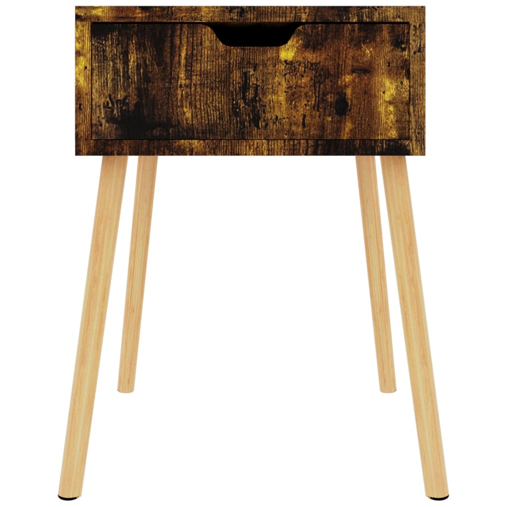 Mesita De Noche Madera De Ingeniería Roble Ahumado 40x40x56 Cm_1