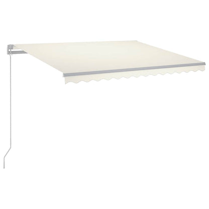 Toldo Manual Retráctil Con Led Crema 300x250 Cm_0