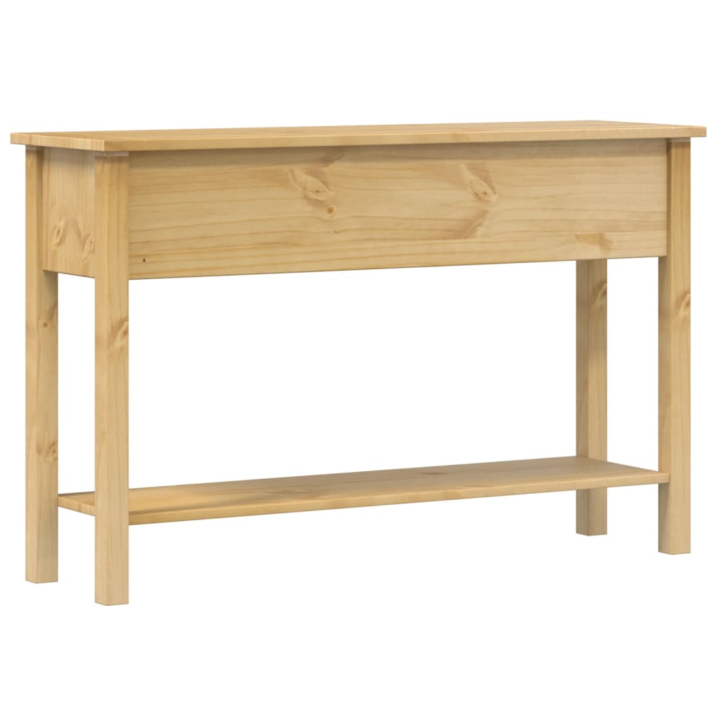 Mesa Consola Corona Madera Maciza De Pino 114x34,5x73 Cm_4
