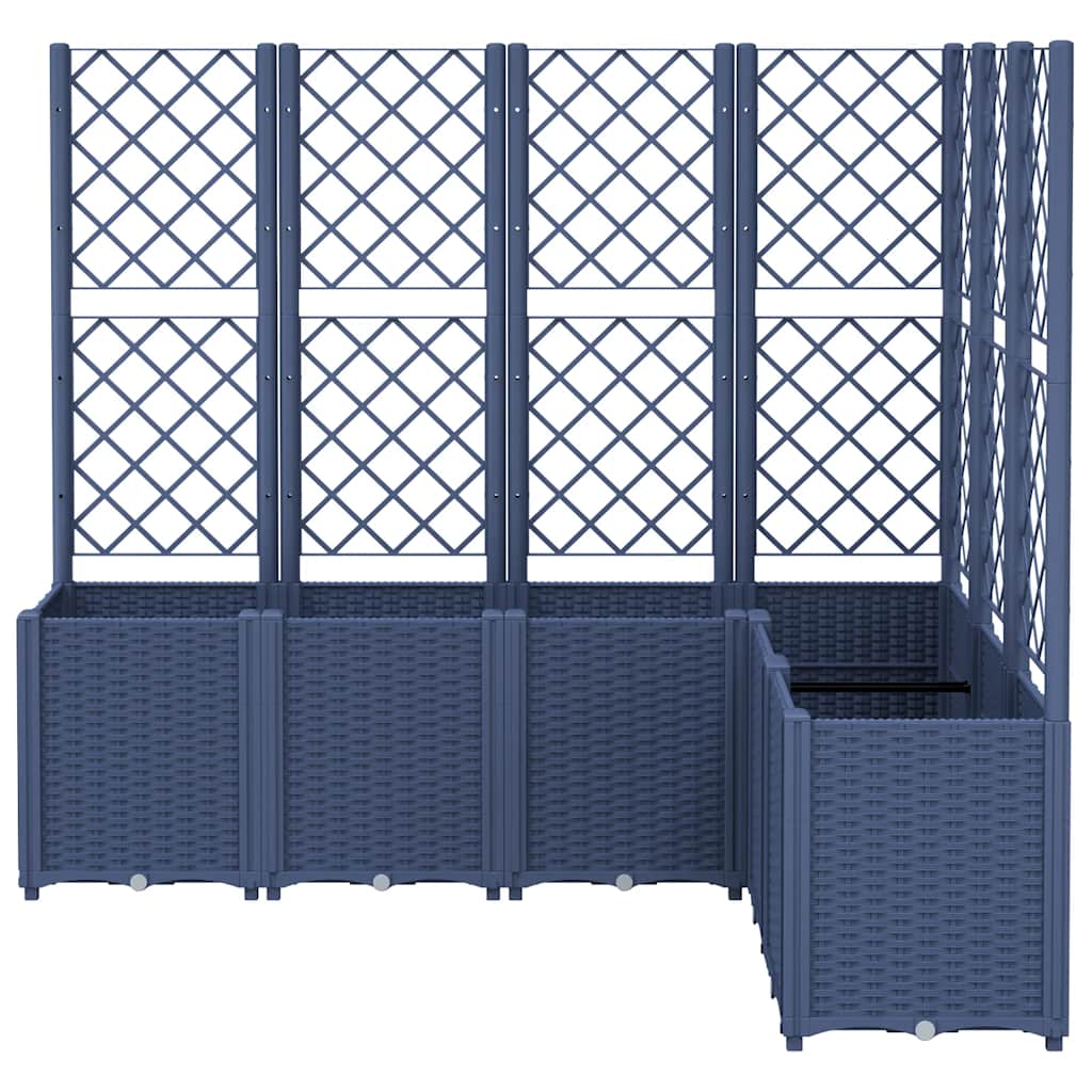 Jardinera Con Enrejado Pp Azul Gris 160x120x140 Cm_2