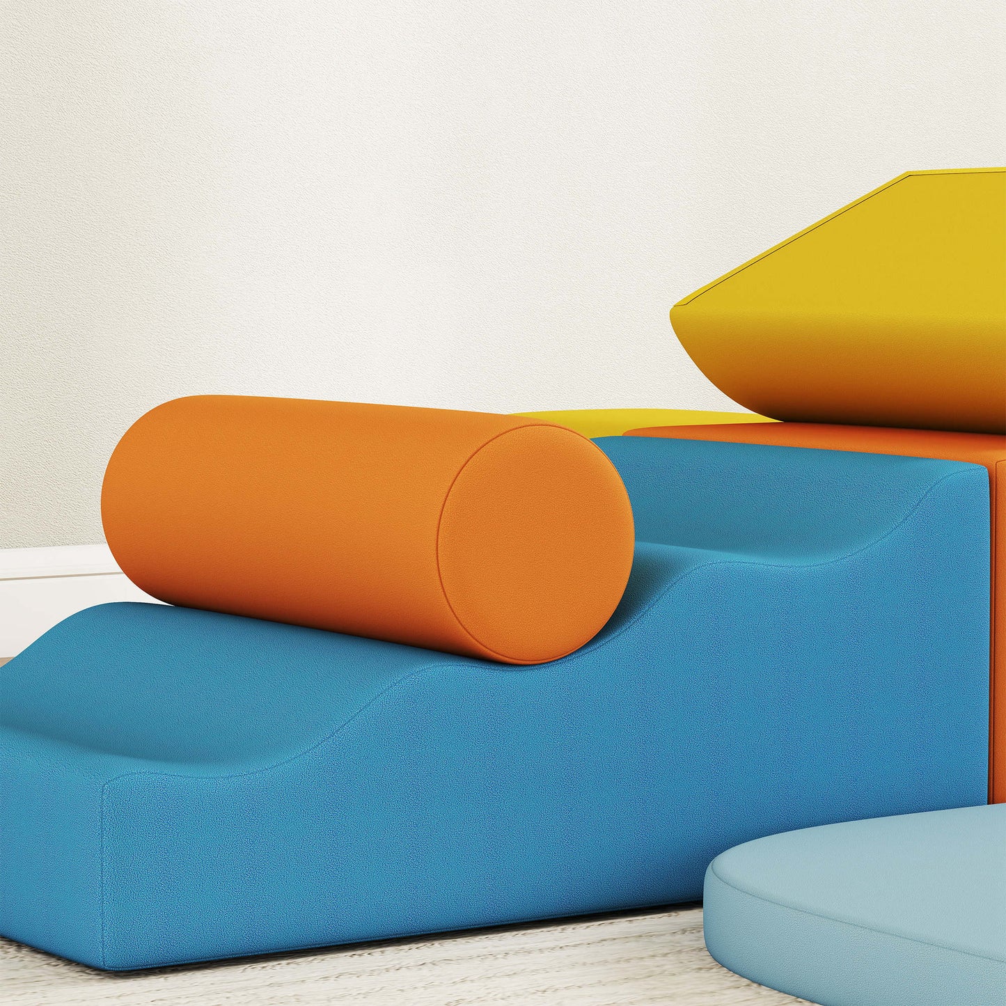 Aiyaplay Juego De 9 Bloques De Espuma Para Niños Fundas Lavables Multicolor_3