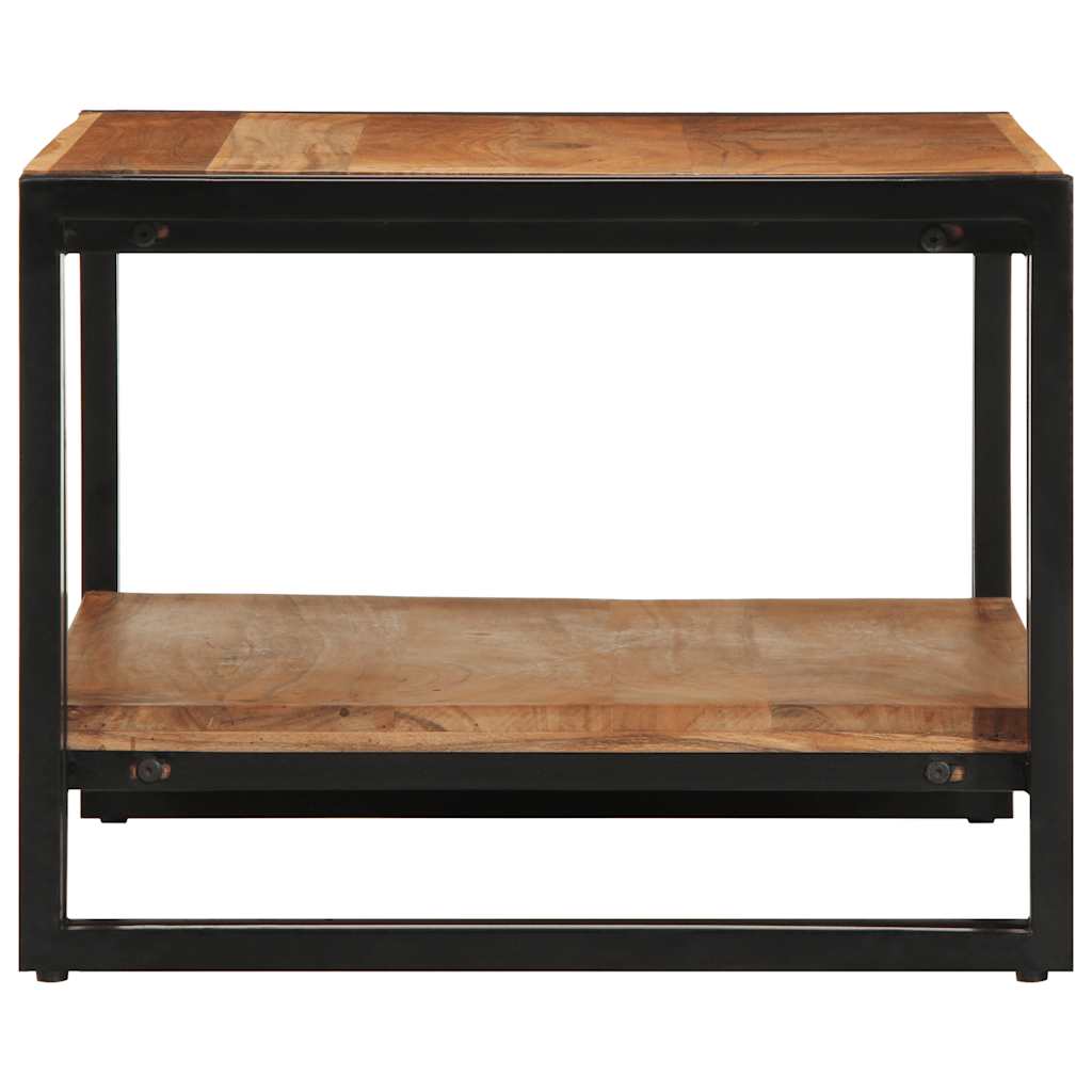 Mesa De Centro Madera Maciza De Acacia 70x50x38 Cm_3