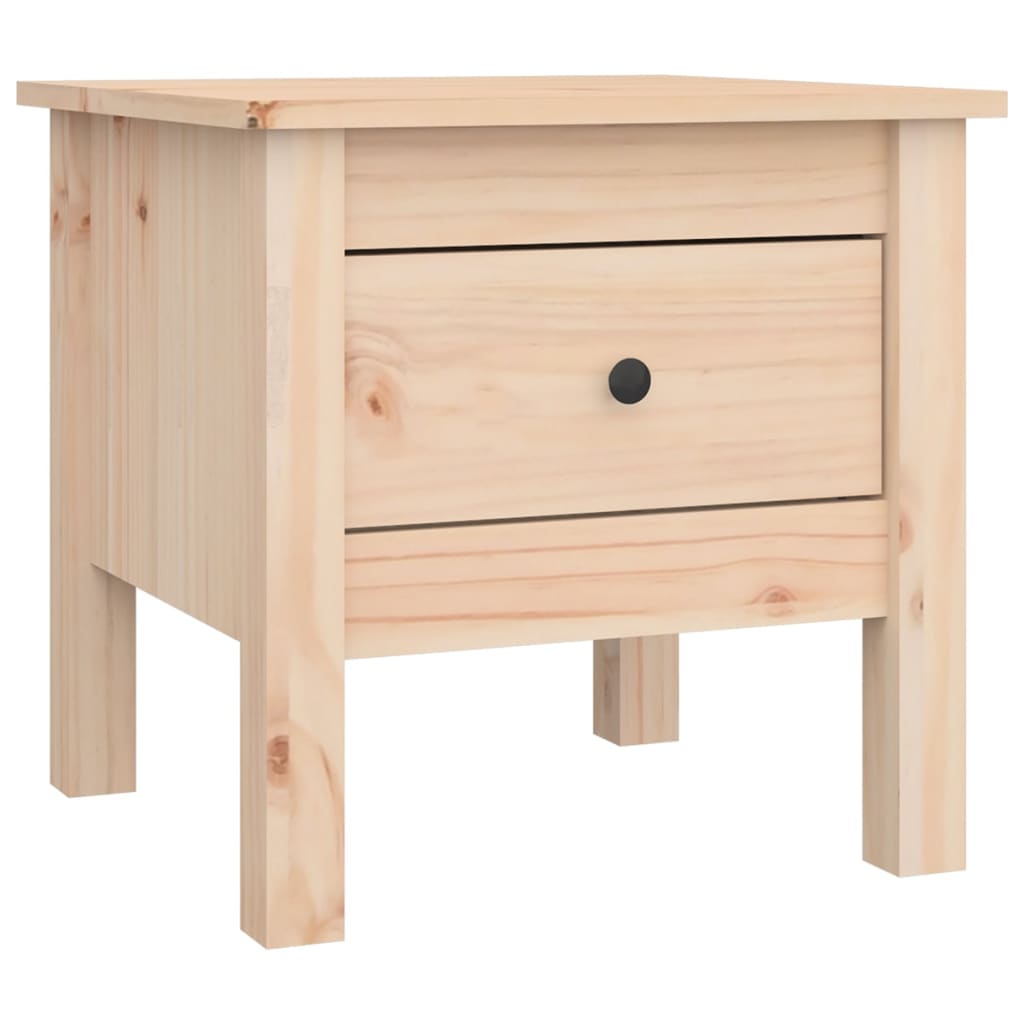 Mesa Auxiliar 2 Unidades De Madera Maciza De Pino 40x40x39 Cm_1
