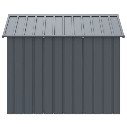 Vidaxl Caseta Perros Con Tejado Acero Galvanizado Gris 117x153x123 Cm_3