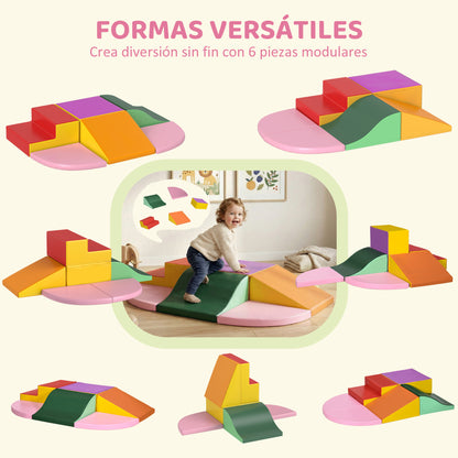 Homcom Juego De 6 Bloques De Espuma Para Niños De 12-36 Meses 150x100x24 Cm_3