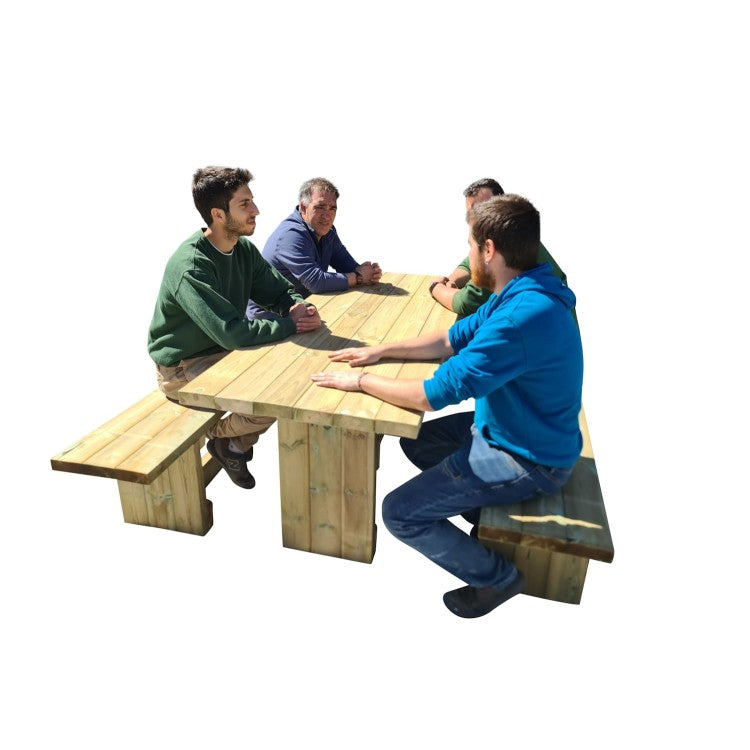 Mesa De Picnic Masgames Calella Con Bancos Independientes.