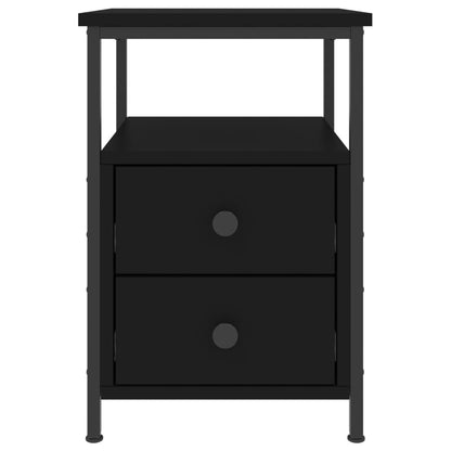 Mesita De Noche Madera De Ingeniería Negro 34x35,5x50 Cm_3