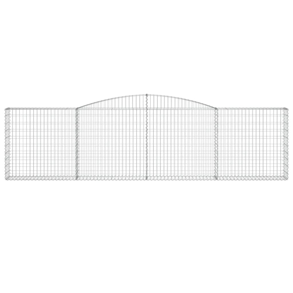 Cestas De Gaviones 9 Uds Forma De Arco Hierro 400x30x100/120 Cm_3