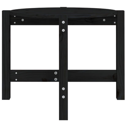 Mesa De Centro De Madera Maciza De Pino Negro 62,5x45 Cm_3