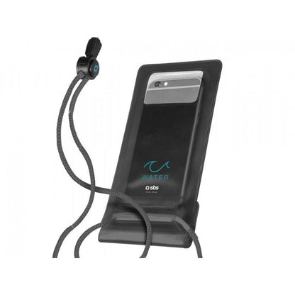 Funda impermeable para smartphone fino de hasta 6.5" negro SBS