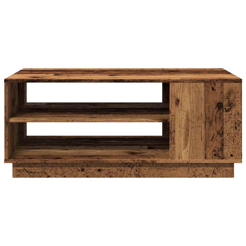 Mesa De Centro Madera Ingeniería Madera Envejecida 102x55x43 Cm_2