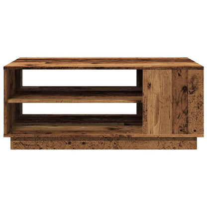 Mesa De Centro Madera Ingeniería Madera Envejecida 102x55x43 Cm_2