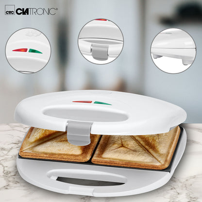 Sandwichera, 2 Sandwiches, Placas Antiadherentes, Regulador Temperatura, Tostado Perfecto Clatronic St 3477 750w_2
