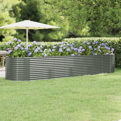 Jardinera Arriate Acero Galvanizado Gris 396x100x68 Cm_1
