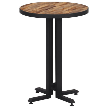 Mesa De Terraza Redonda Teca Reciclada Maciza Ø55x76 Cm_0