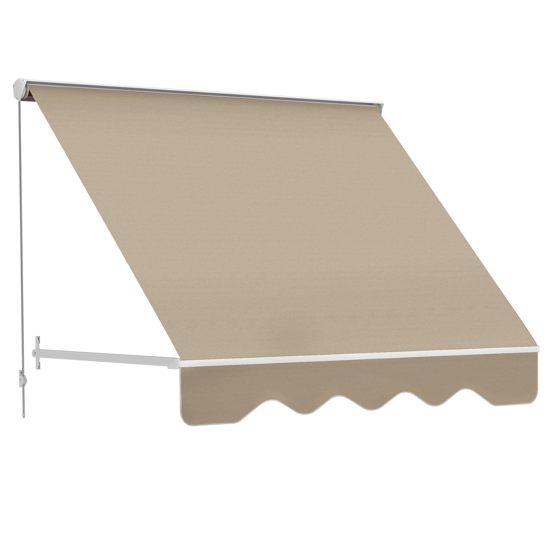 Outsunny Toldo Para Ventana Manual Con Marco De Aluminio 180x70 Cm Beige_0