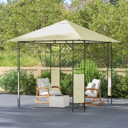 Outsunny Conjunto De Cenador De Jardín 3x3x2,6 M Y Techo De Repuesto 3x3 M_1