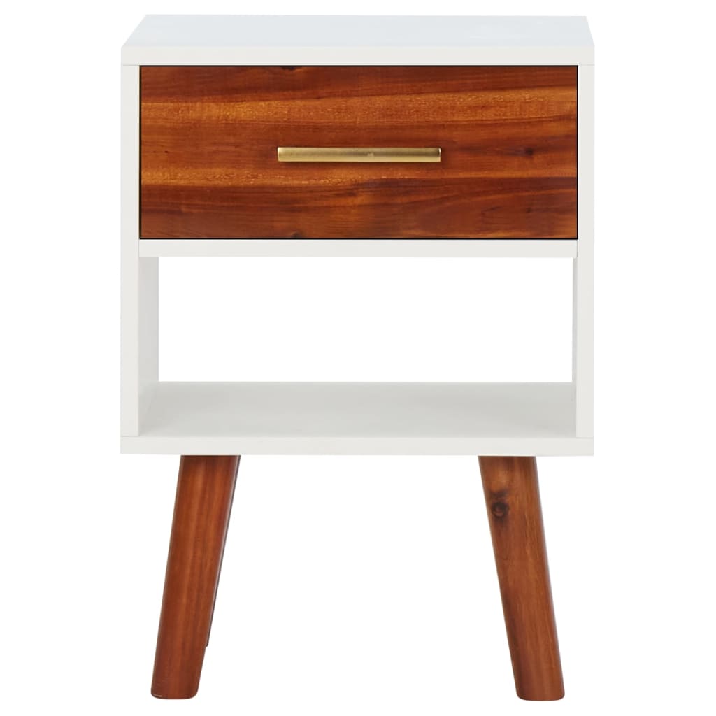 Mesitas De Noche 2 Uds De Madera Maciza Acacia 40x30x57 Cm_1