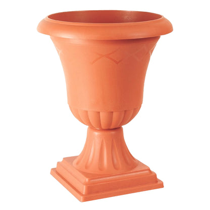 Maceta Ornamental Con Pie Atena 13l., Dimensiones (mm) 385x385x485, Color Terracota_0