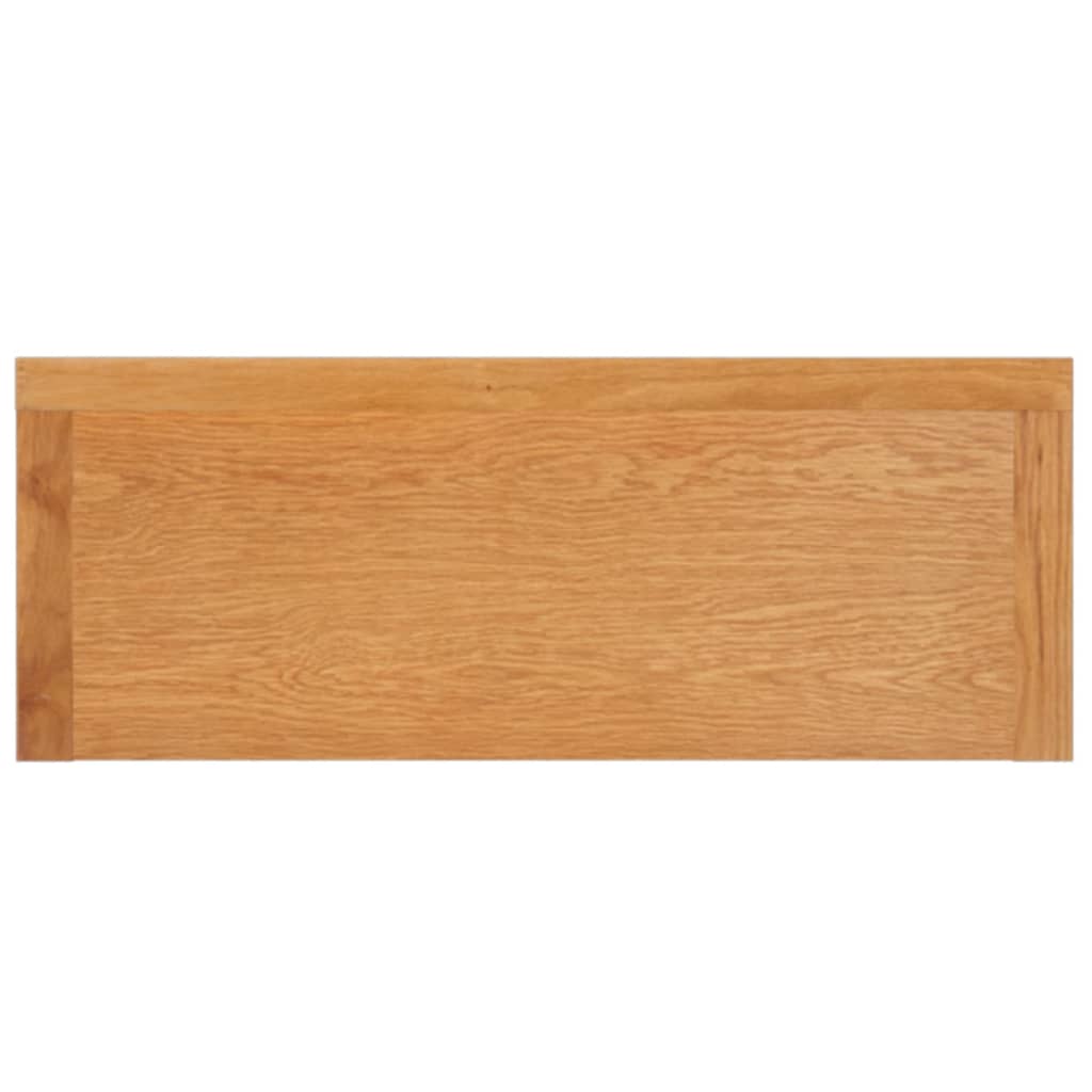 Mesa Consola De Madera Maciza De Roble 110x35x75 Cm_4