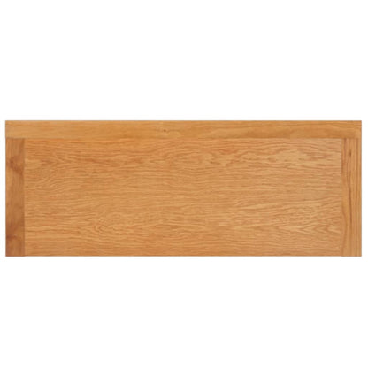Mesa Consola De Madera Maciza De Roble 110x35x75 Cm_4