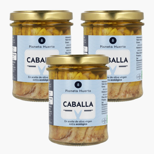 Pack 3x Caballa en aceite de oliva ECO Planeta Huerto 190 gr