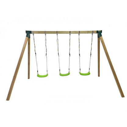 Columpio Triple De Madera Cuadrada Masgames Nori Xl.