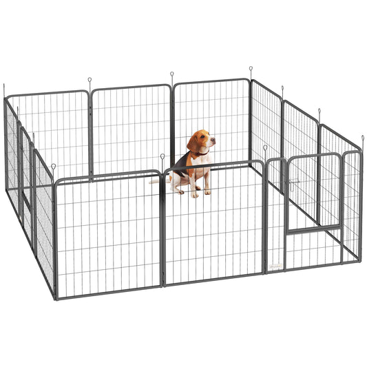 Pawhut Parque Para Perros De 12 Paneles De 80 Cm De Altura_0