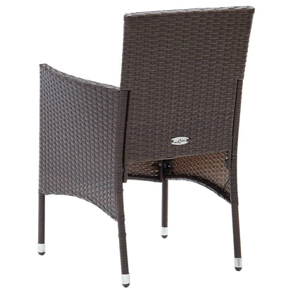 Juego De Comedor Para Jardín De 5 Piezas Marrón / Vetonek_4