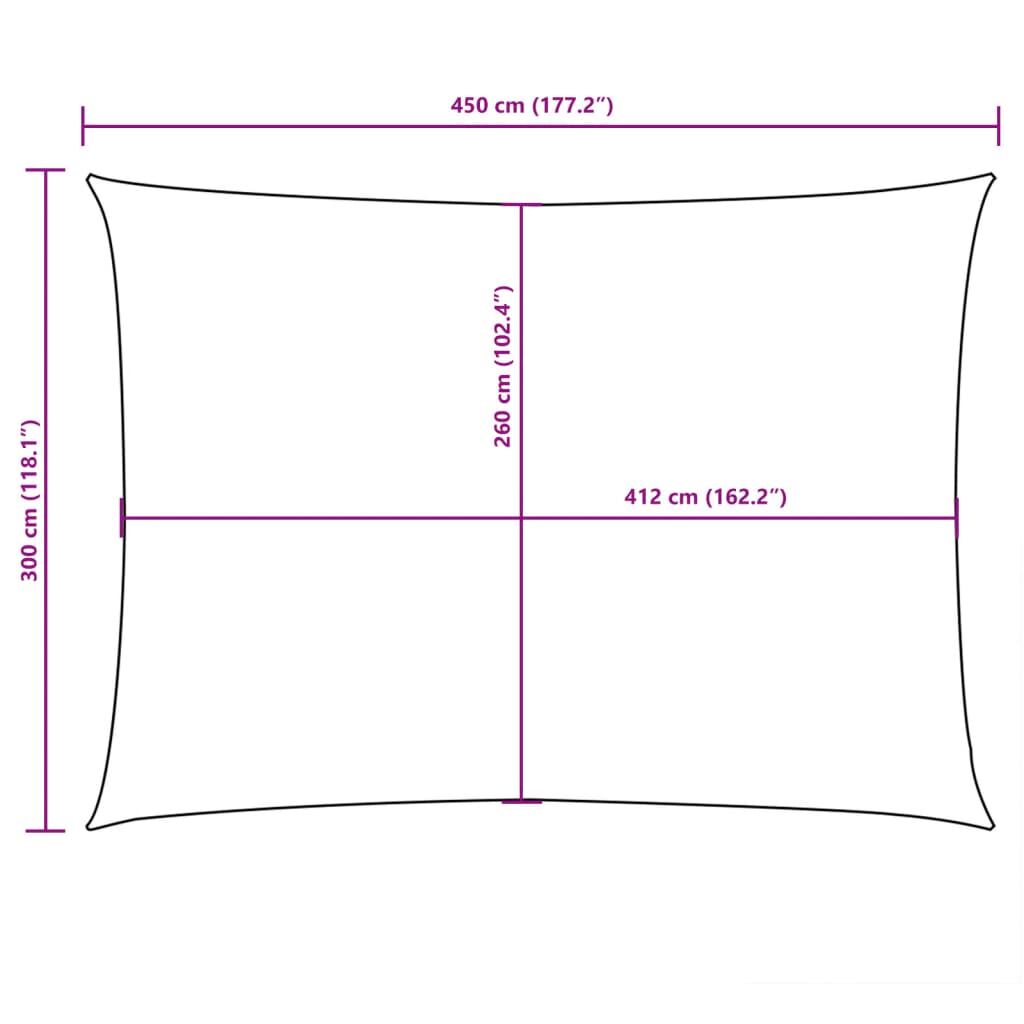 Vidaxl Toldo De Vela Rectangular Tela Oxford Beige 3x4,5 M_2