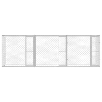Jaula Para Perro Plateado 600 X 200 X 200 Cm Acero Galvanizado_3