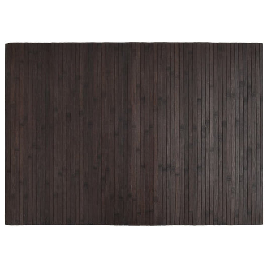 Vidaxl Alfombra Rectangular Bambú Marrón Oscuro 70x100 Cm_0